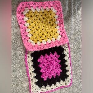 Homemade crochet hot pads